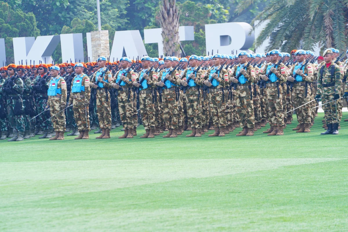 Panglima TNI Tinjau Gladi Bersih Upacara HUT Ke-81 TNI
