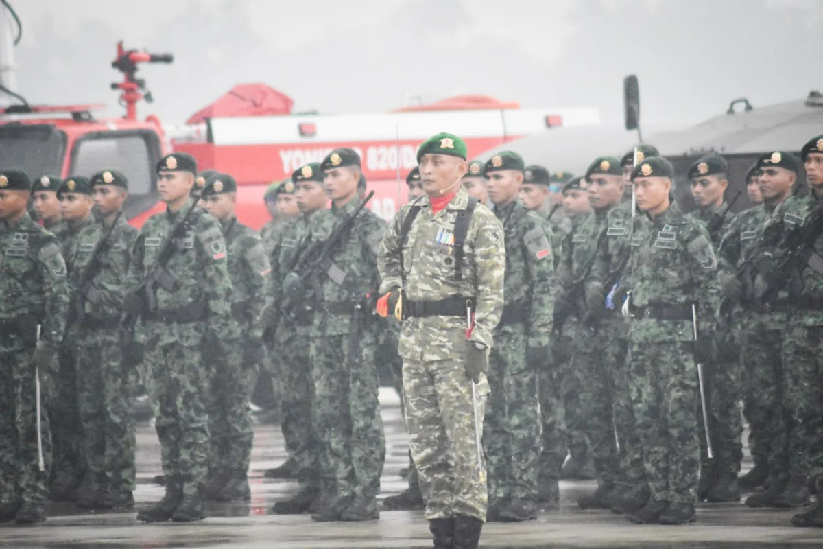 Upacara HUT ke-81 TNI di Timika Berlangsung Khidmat