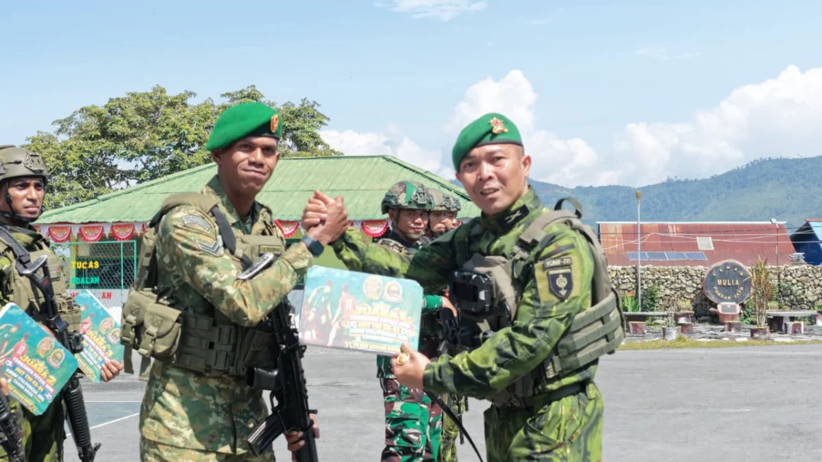 HUT Ke-81 TNI Tahun 2026, Kodim 1714/Puncak Jaya Gelar Upacara, Dipererat Kebersamaan TNI dan Kepolisian