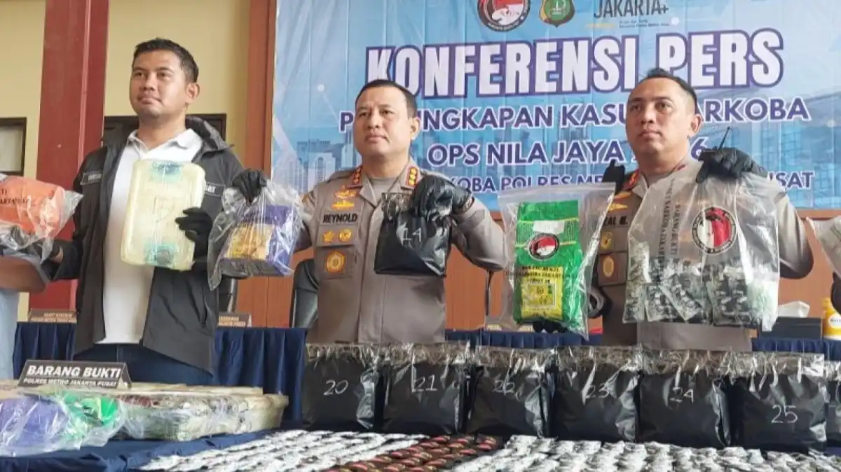 Polisi Ungkap 86 Kasus Narkotika di Jakarta Pusat, 122 Tersangka Diamankan