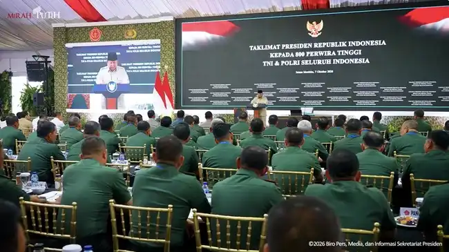 Prabowo Jelaskan Tujuan Pertemuan dengan 800 Petinggi TNI-Polri di Istana