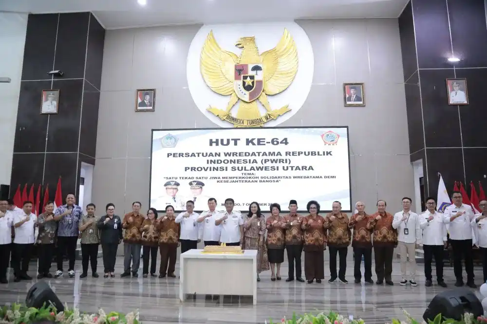 Wawali Kotamobagu Hadiri HUT ke-64 PWRI Sulut dan Sampaikan Penghormatan bagi Para Purnabakti