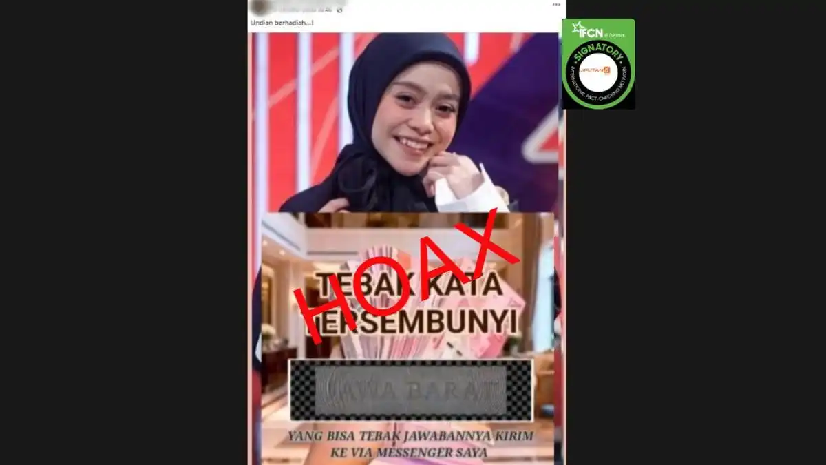 Klaim Giveaway Lesti Kejora dengan Tebak Kata Tersembunyi Dinyatakan Hoaks