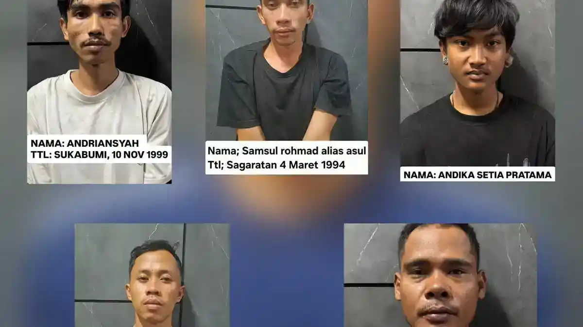 Modus Ngekos Dua Hari, Lima Orang Ditangkap dalam Kasus Curanmor