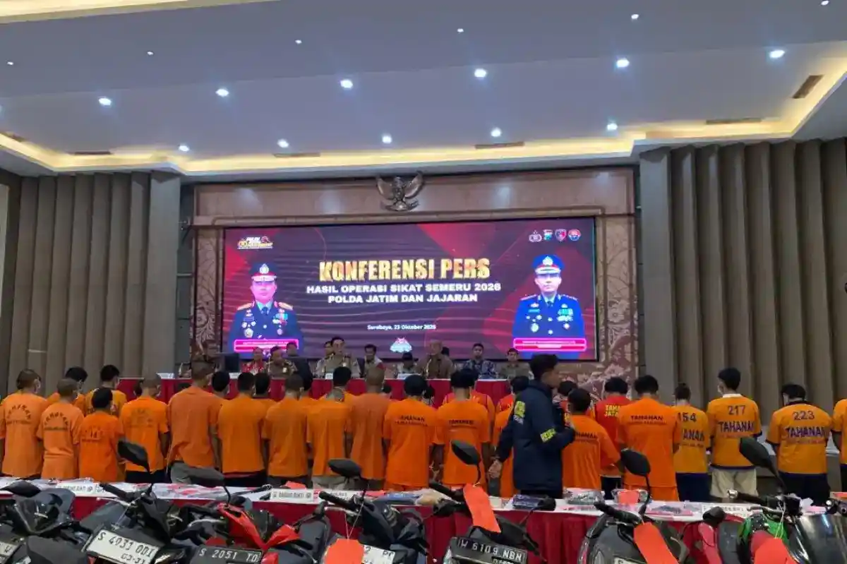 Polda Jatim Ungkap 1.345 Kasus dalam 12 Hari, 1.212 Orang Ditangkap