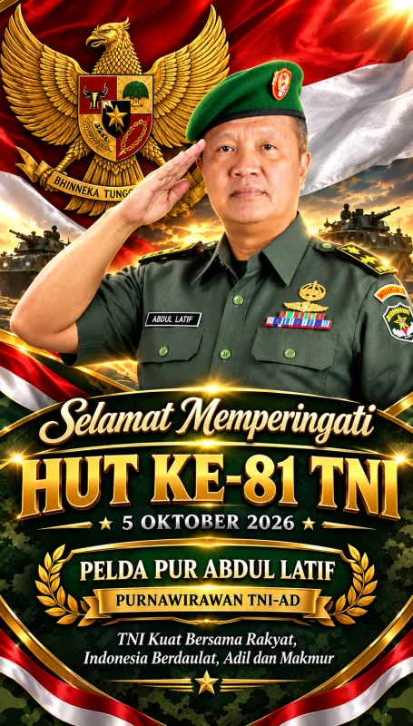 TNI dan Rakyat Tak Terpisahkan, Pesan Tegas Pelda Pur Abdul Latif di HUT ke-81